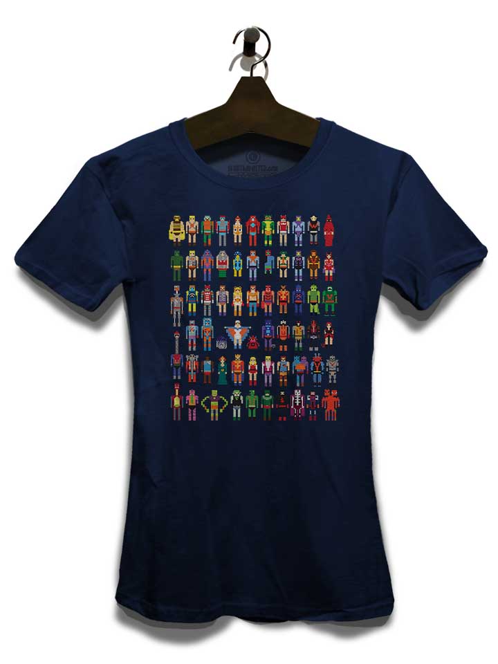 8-bit-masters-damen-t-shirt dunkelblau 3