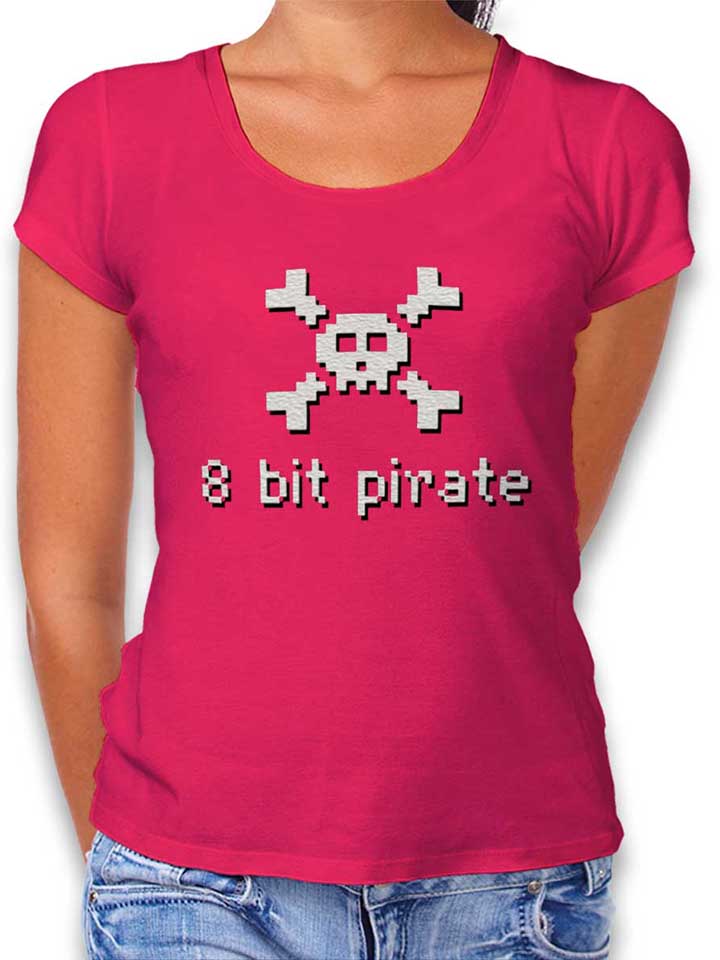 8 Bit Pirate Damen T-Shirt fuchsia L