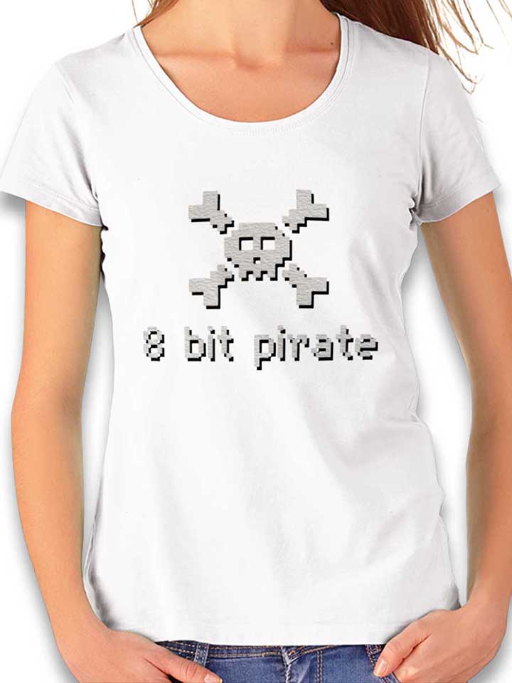 8 Bit Pirate Damen T-Shirt weiss L