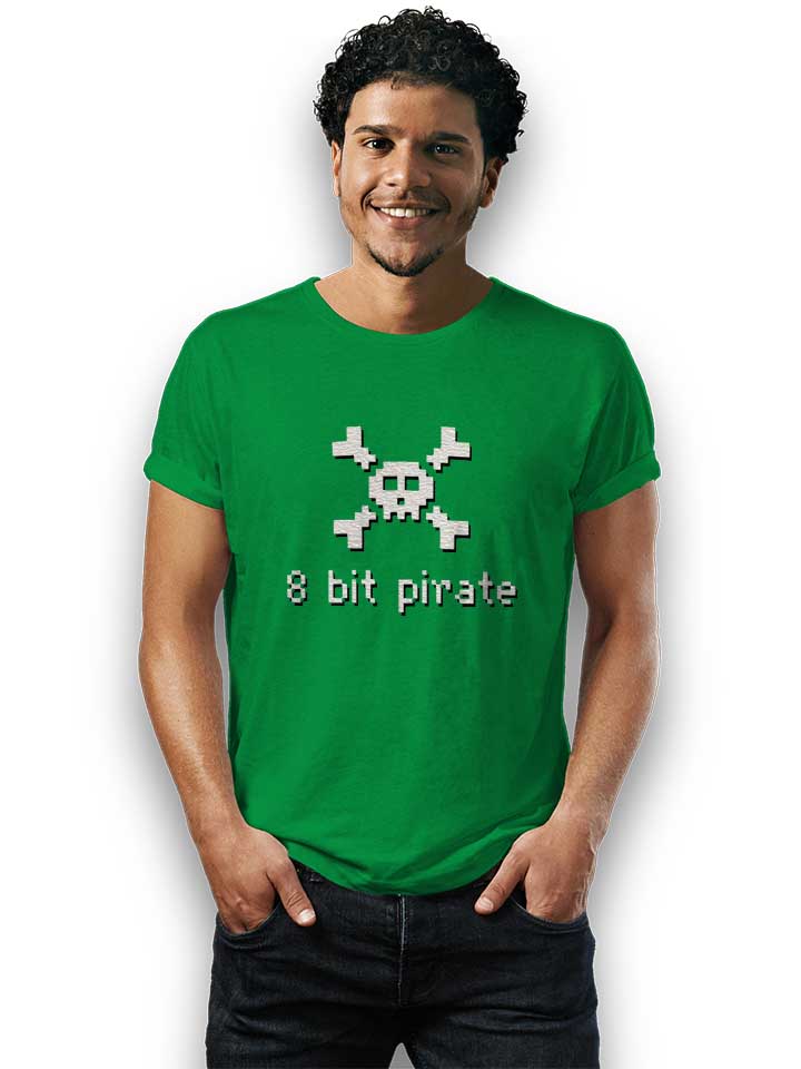 8-bit-pirate-t-shirt gruen 2