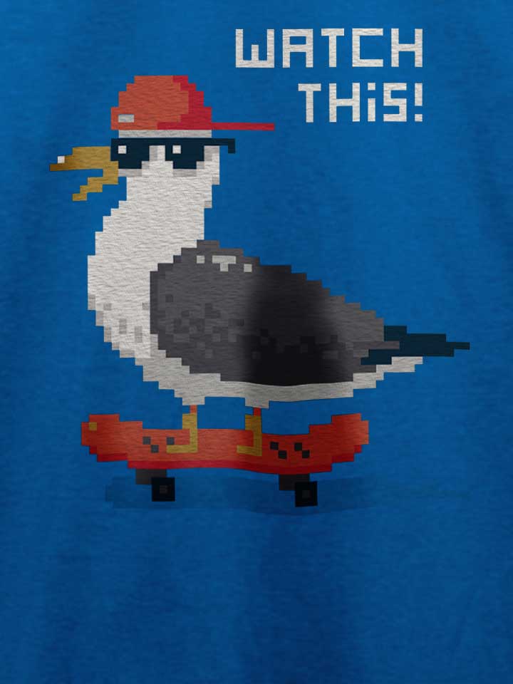 8-bit-skateboard-seagull-t-shirt royal 4