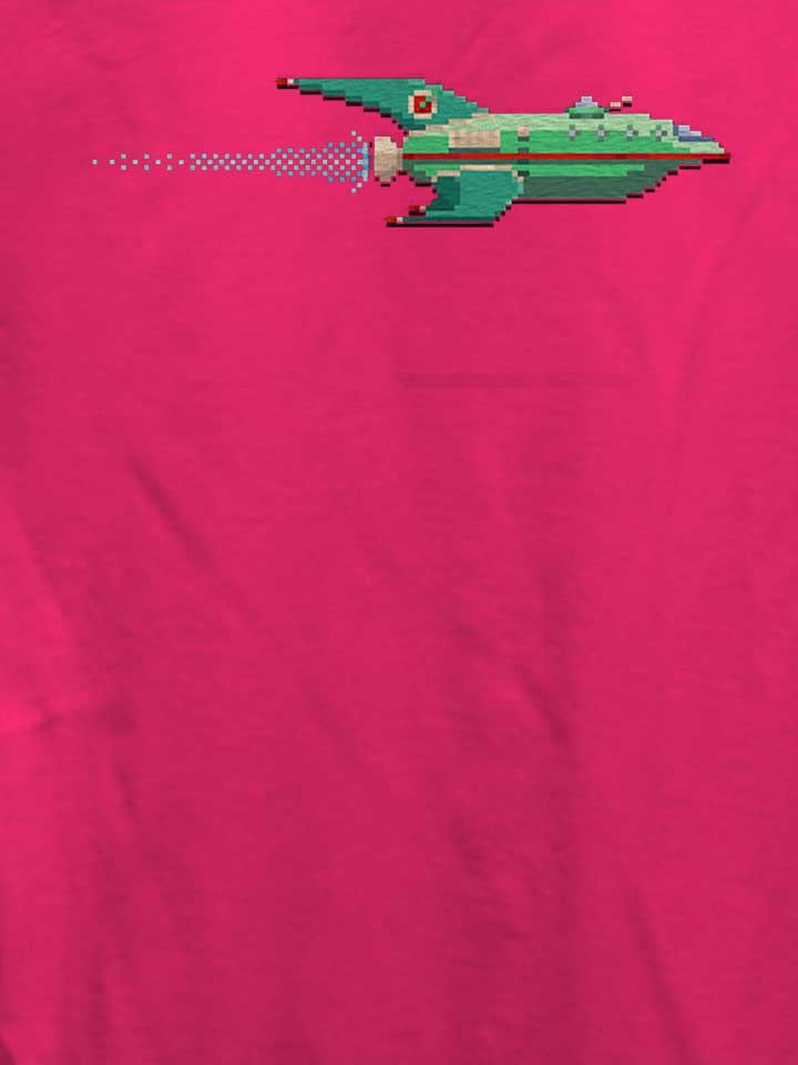 8-bit-spaceship-damen-t-shirt fuchsia 4