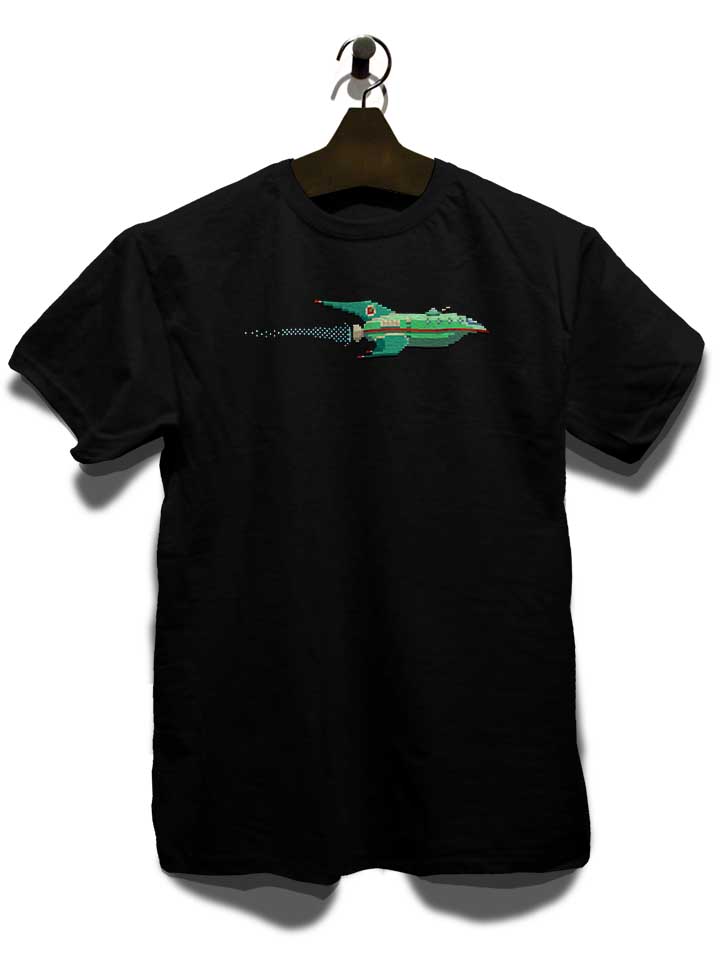 8-bit-spaceship-t-shirt schwarz 3