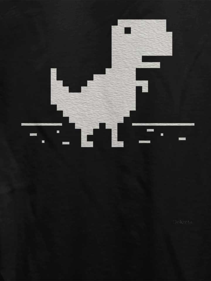 8-bit-t-rex-damen-t-shirt schwarz 4