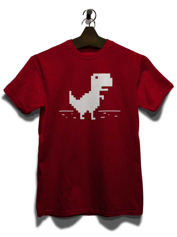 8-bit-t-rex-t-shirt bordeaux 3