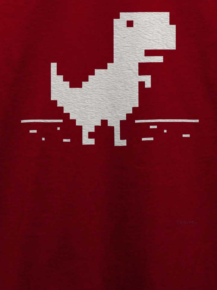 8-bit-t-rex-t-shirt bordeaux 4