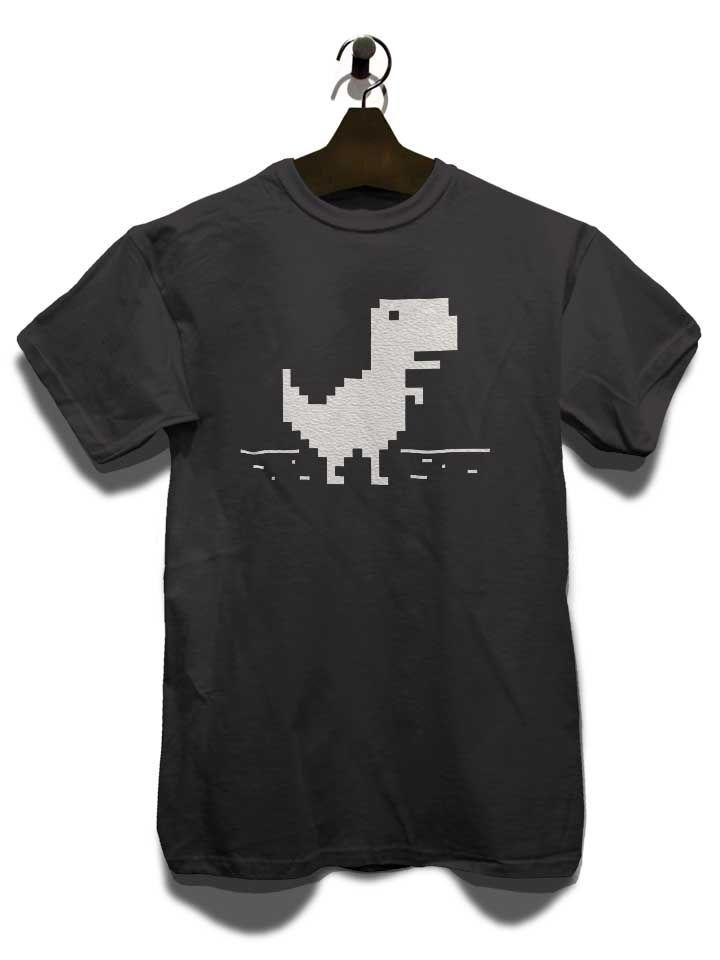 8-bit-t-rex-t-shirt dunkelgrau 3