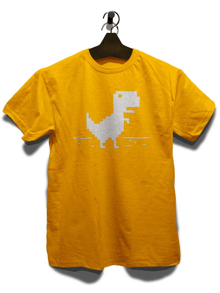 8-bit-t-rex-t-shirt gelb 3