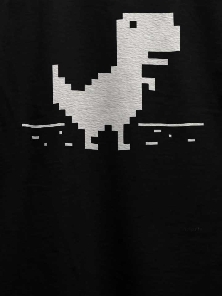 8-bit-t-rex-t-shirt schwarz 4