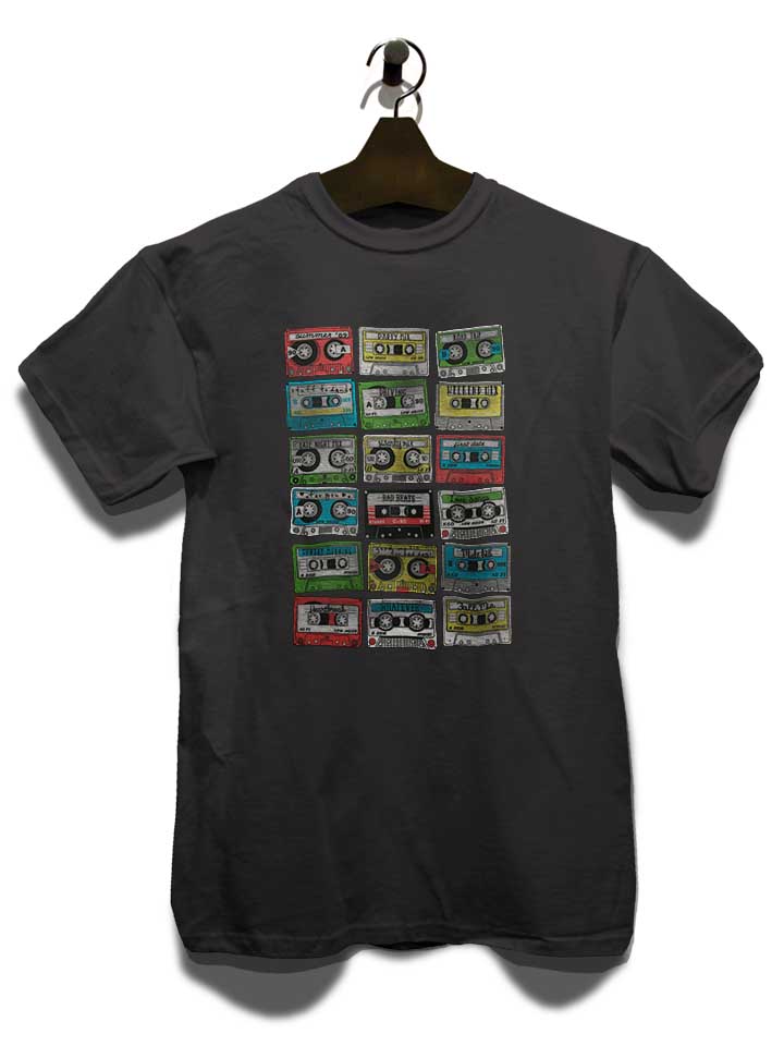 80s-playlist-cassettes-t-shirt dunkelgrau 3