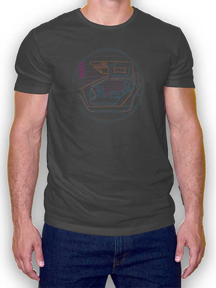 88 Mph Neon Retro T-Shirt dunkelgrau L