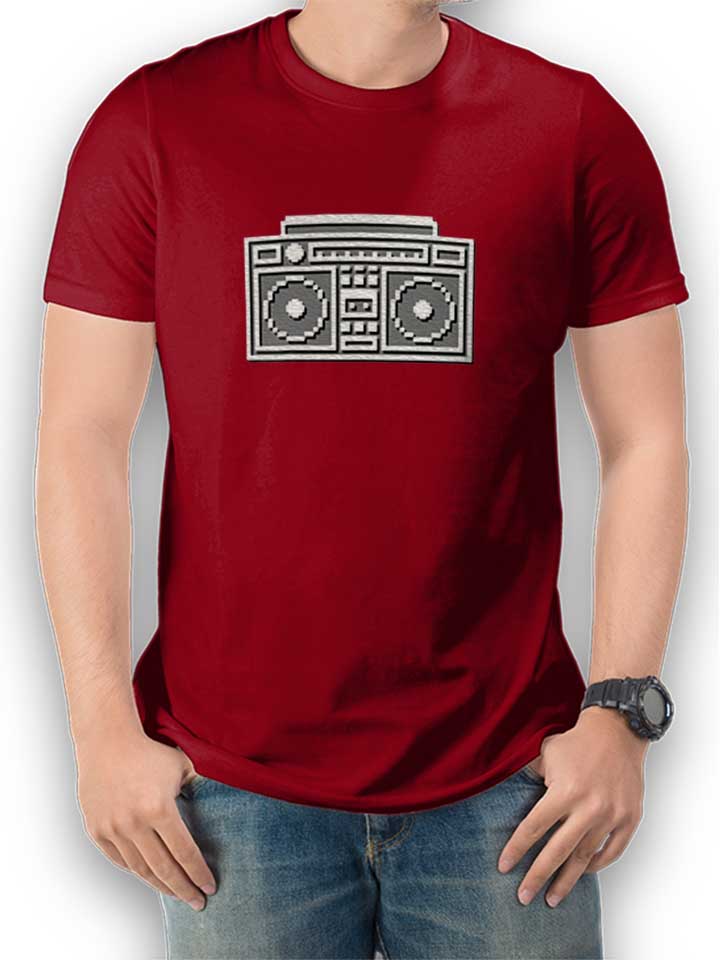 8Bit Boombox T-Shirt bordeaux L