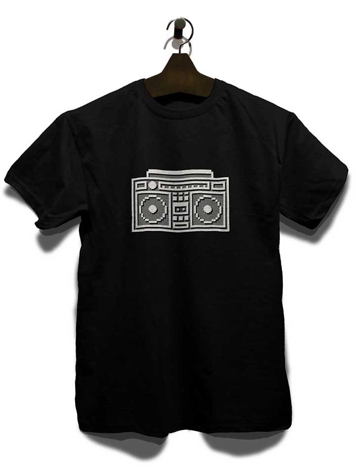 8bit-boombox-t-shirt schwarz 3