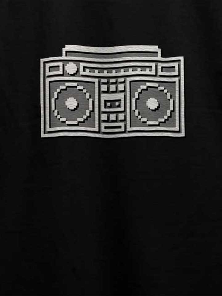 8bit-boombox-t-shirt schwarz 4