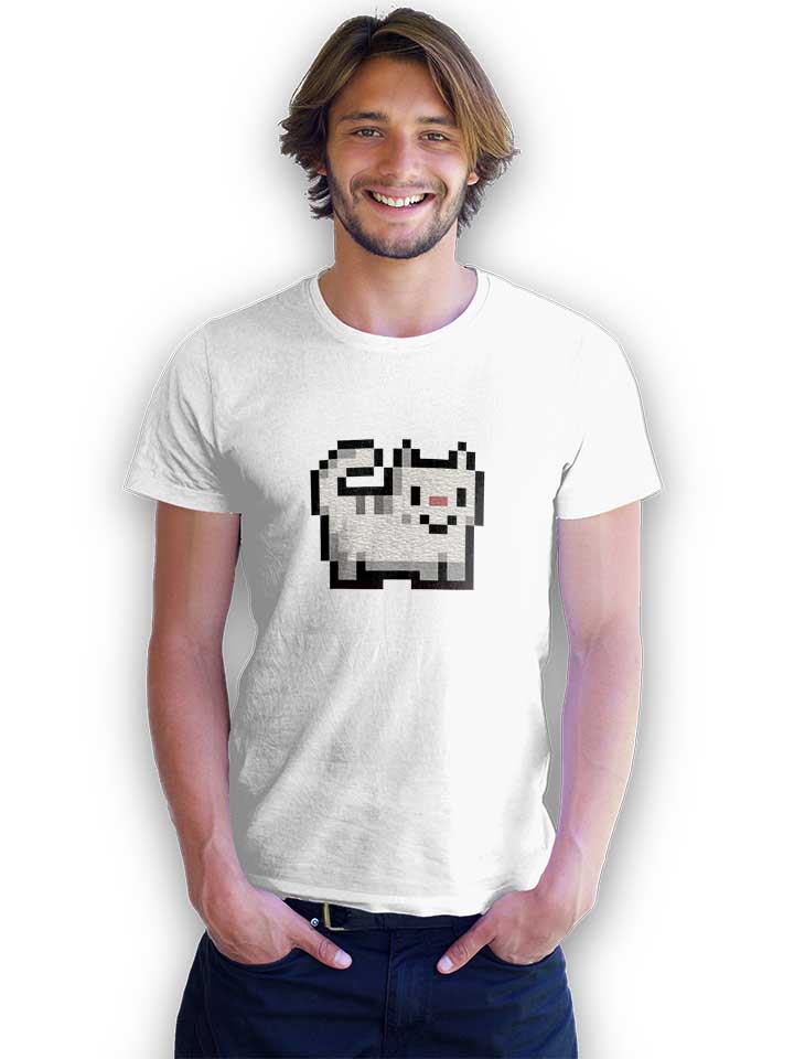 8bit-cat-t-shirt weiss 2