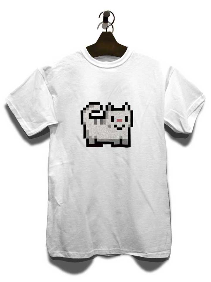 8bit-cat-t-shirt weiss 3
