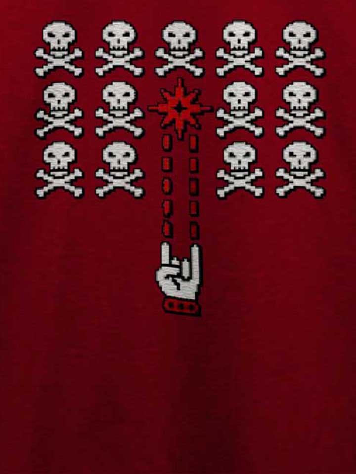 8bit-skull-invaders-t-shirt bordeaux 4