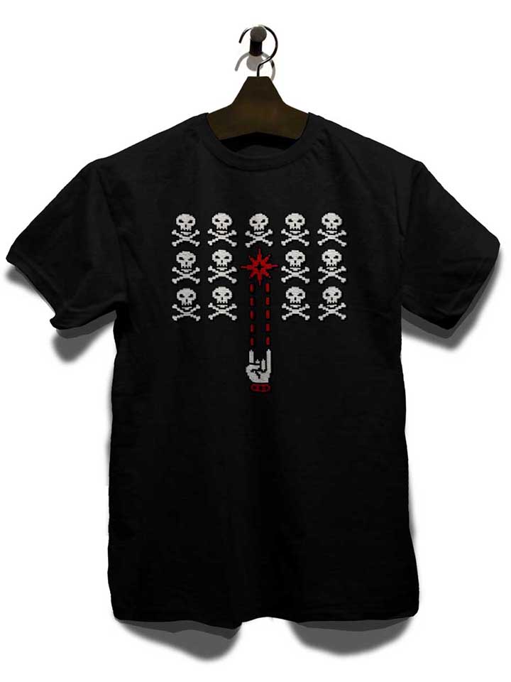 8bit-skull-invaders-t-shirt schwarz 3