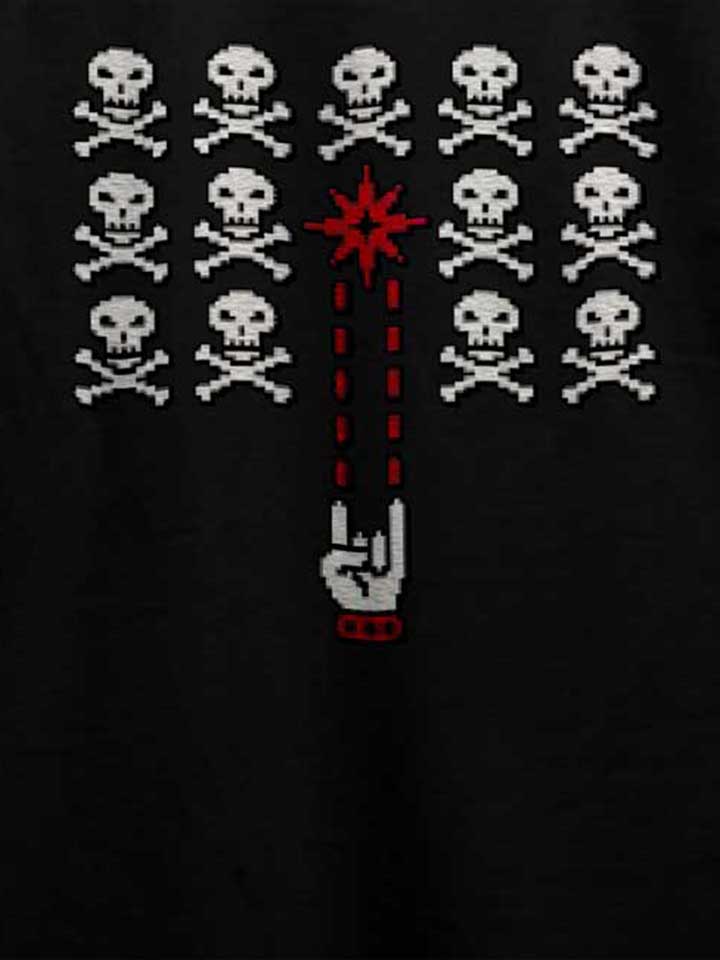 8bit-skull-invaders-t-shirt schwarz 4