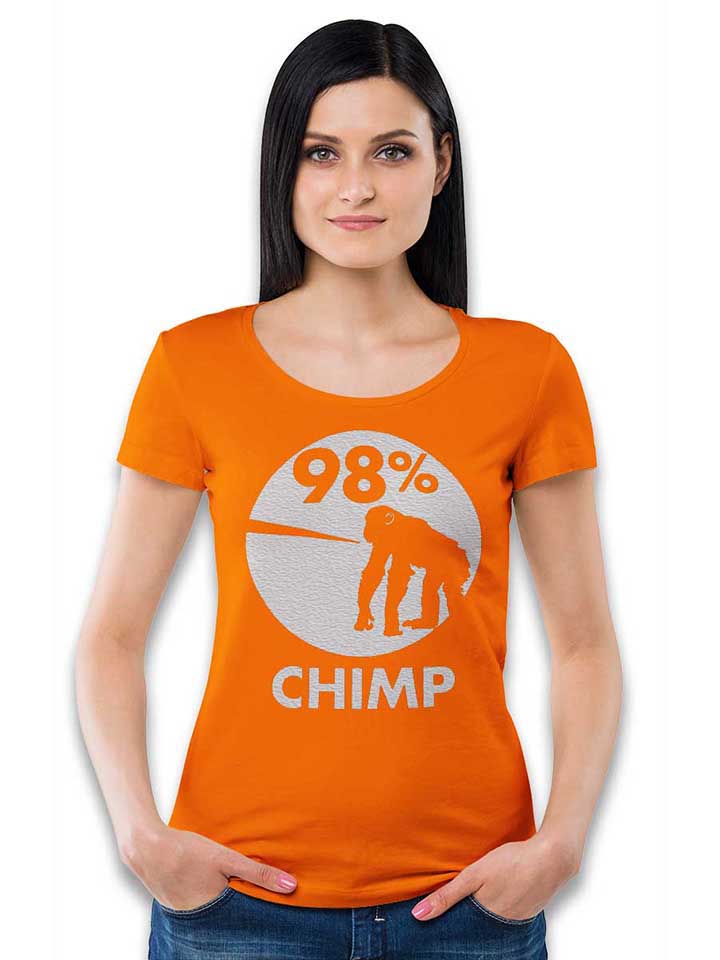 98-prozent-chimp-damen-t-shirt orange 2