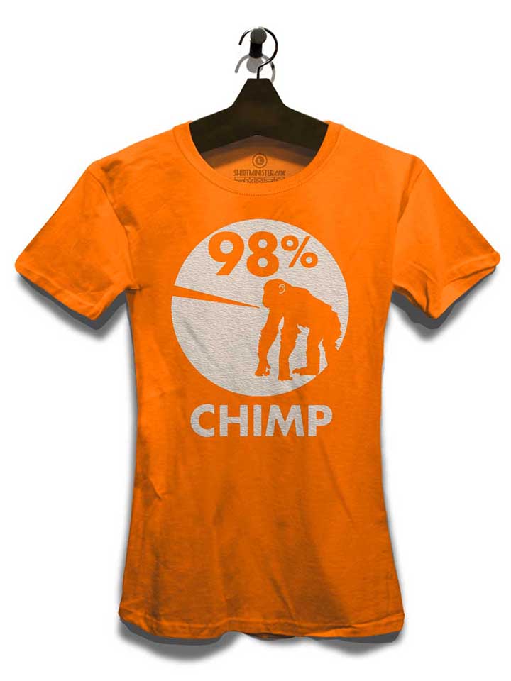 98-prozent-chimp-damen-t-shirt orange 3