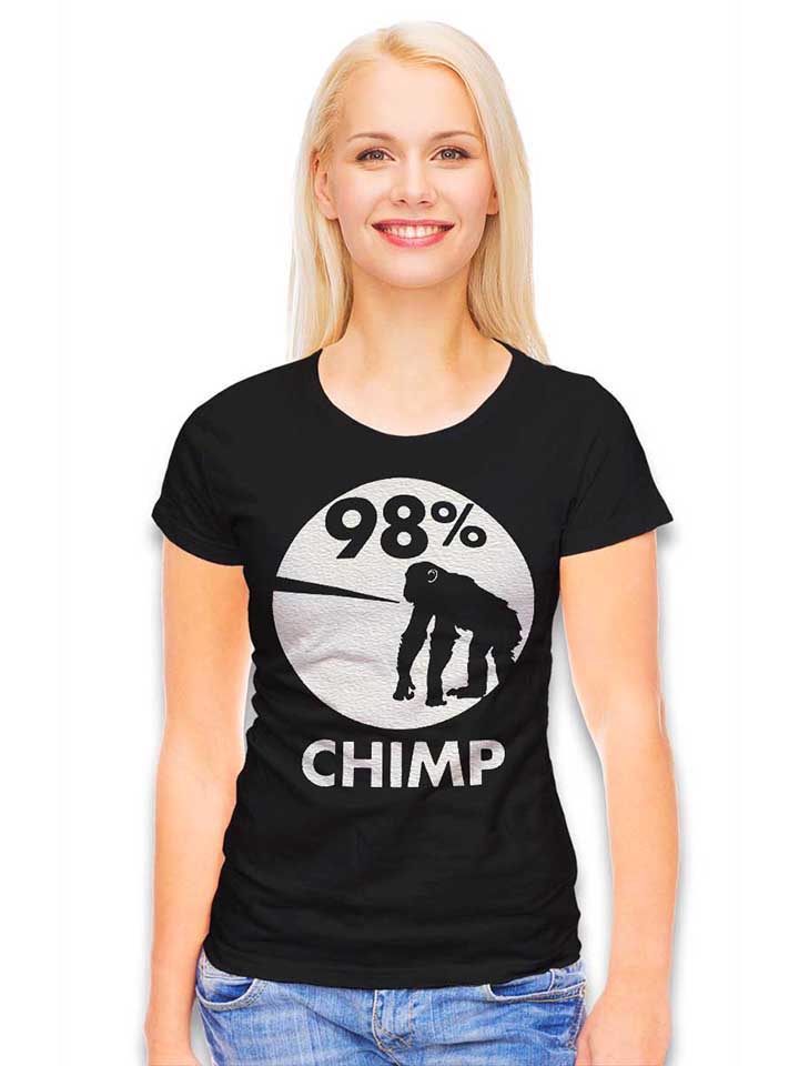 98-prozent-chimp-damen-t-shirt schwarz 2