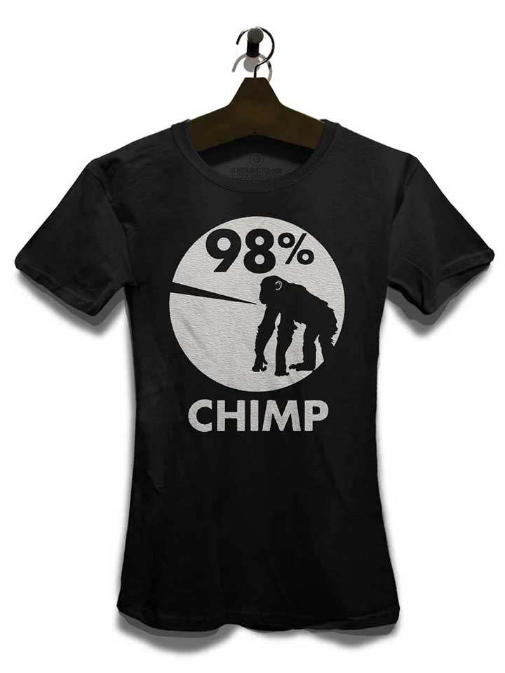 98-prozent-chimp-damen-t-shirt schwarz 3