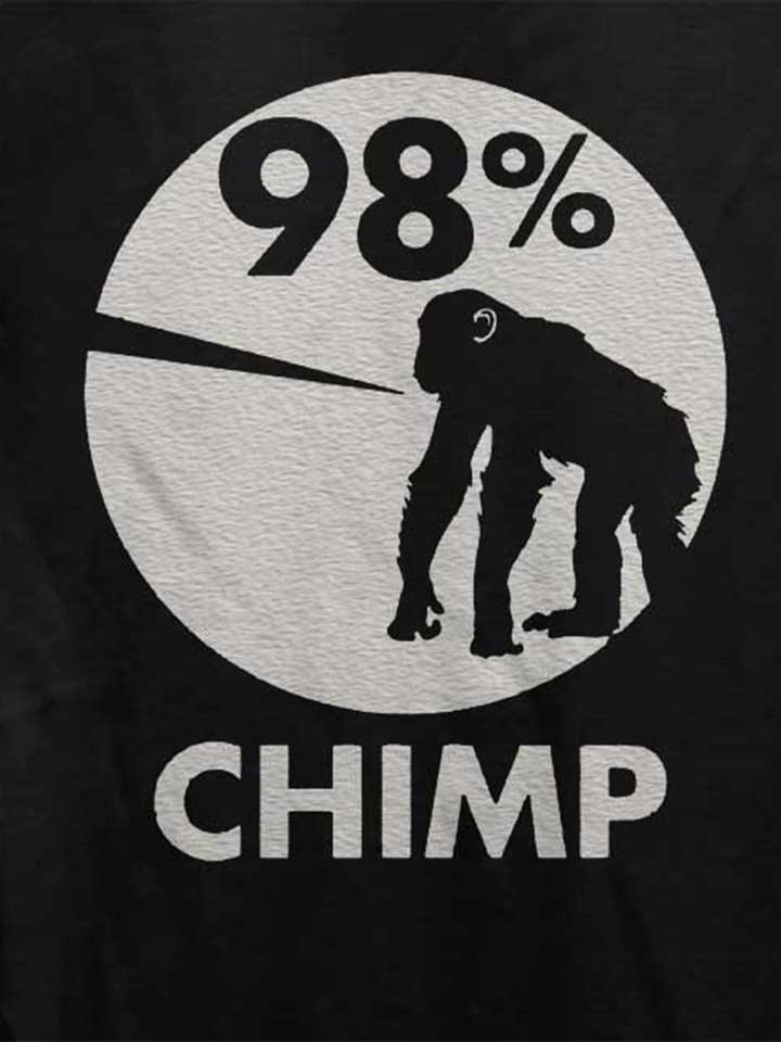 98-prozent-chimp-damen-t-shirt schwarz 4