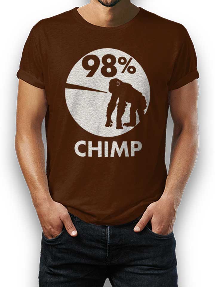 98 Prozent Chimp T-Shirt braun L