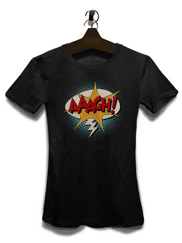 aaagh-comic-bubble-damen-t-shirt schwarz 3