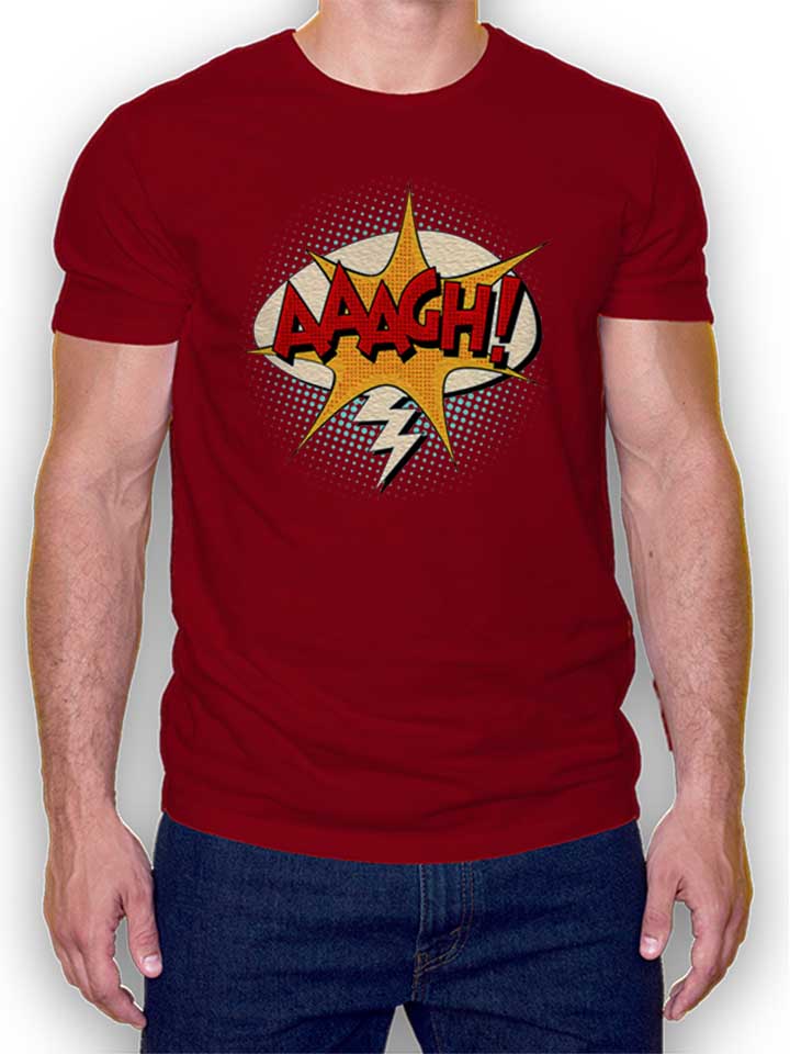 Aaagh Comic Bubble T-Shirt maroon L