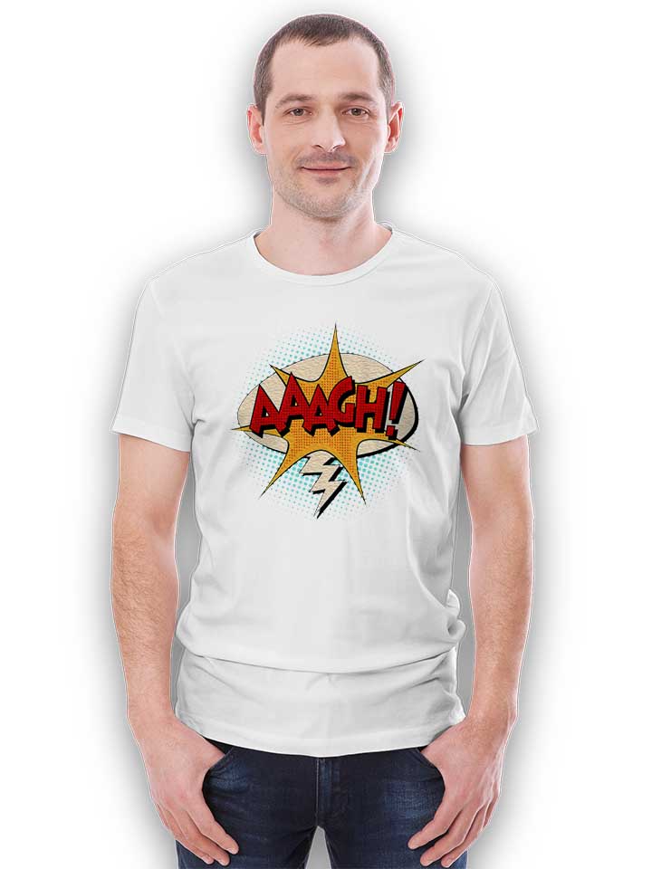 aaagh-comic-bubble-t-shirt weiss 2