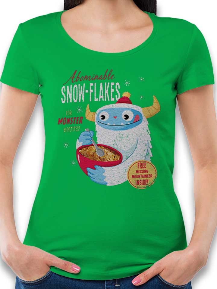Abominable Snow Flakes Damen T-Shirt gruen L