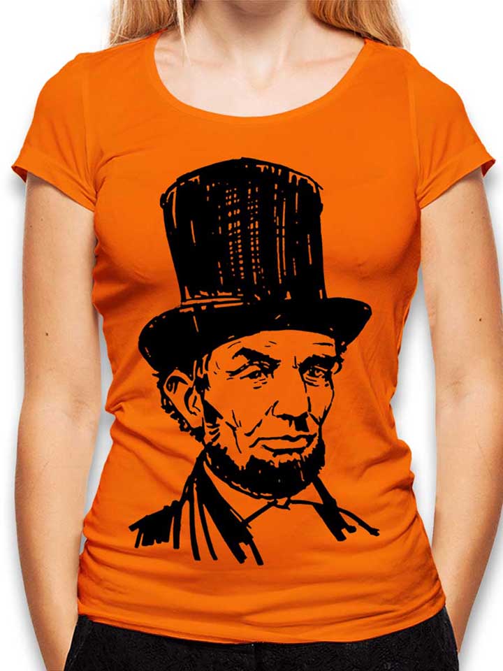 abraham-lincoln-damen-t-shirt orange 1