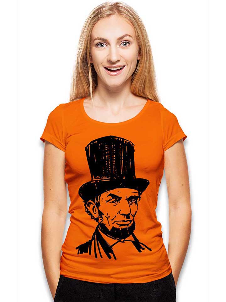 abraham-lincoln-damen-t-shirt orange 2