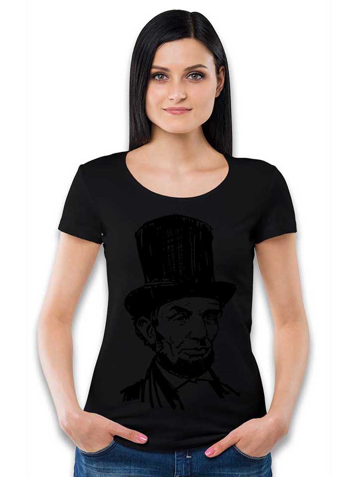 abraham-lincoln-damen-t-shirt schwarz 2
