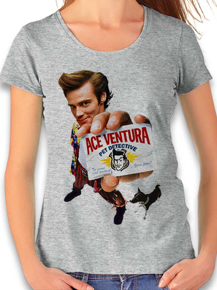Ace Ventura T-Shirt Donna griglio-melange L