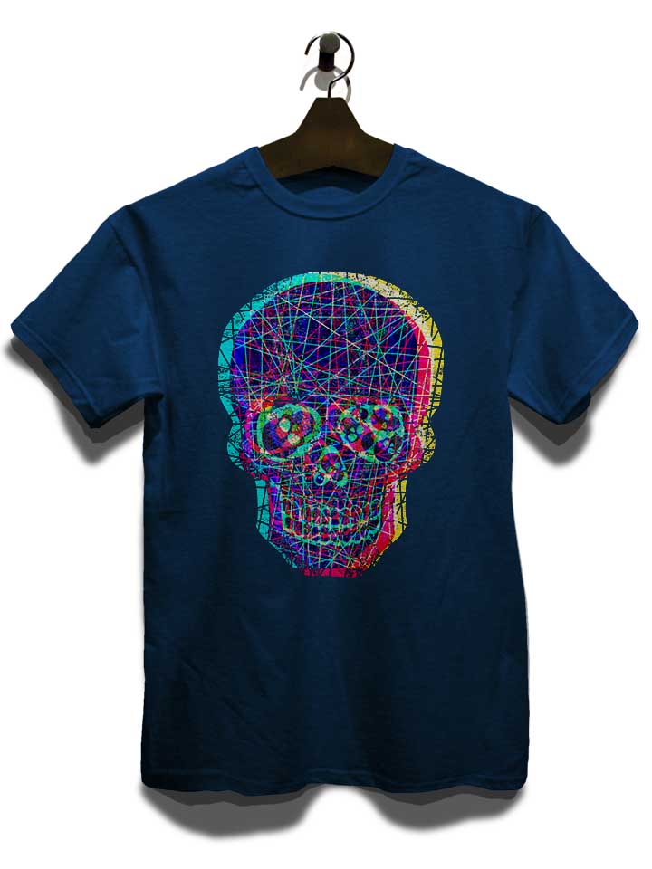 acid-skull-t-shirt dunkelblau 3