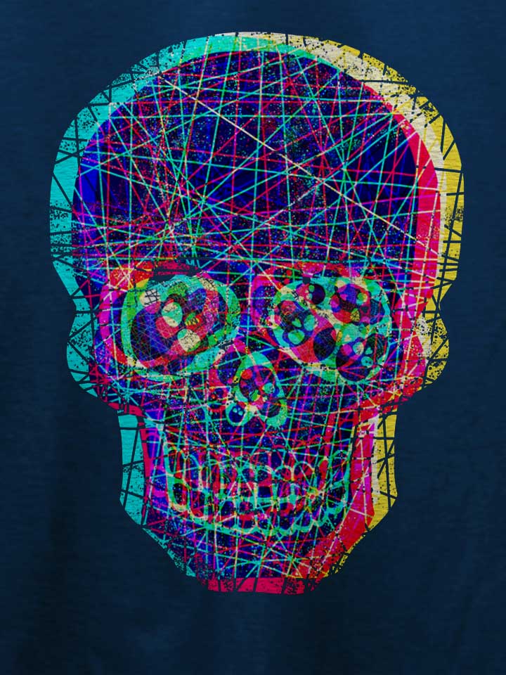 acid-skull-t-shirt dunkelblau 4