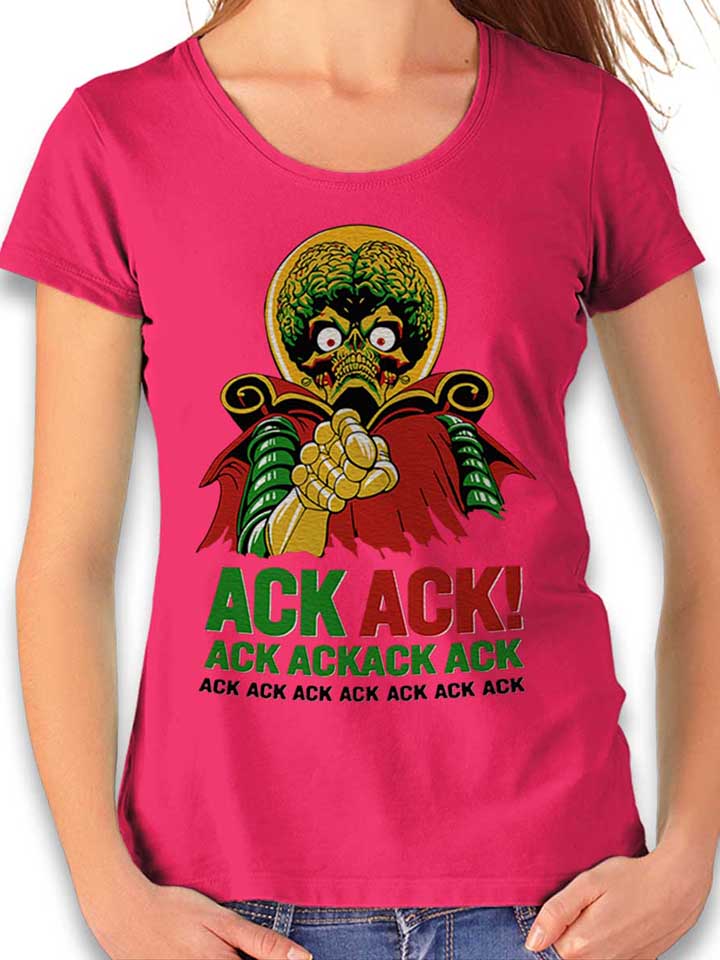 ack-ack-mars-attacks-damen-t-shirt fuchsia 1