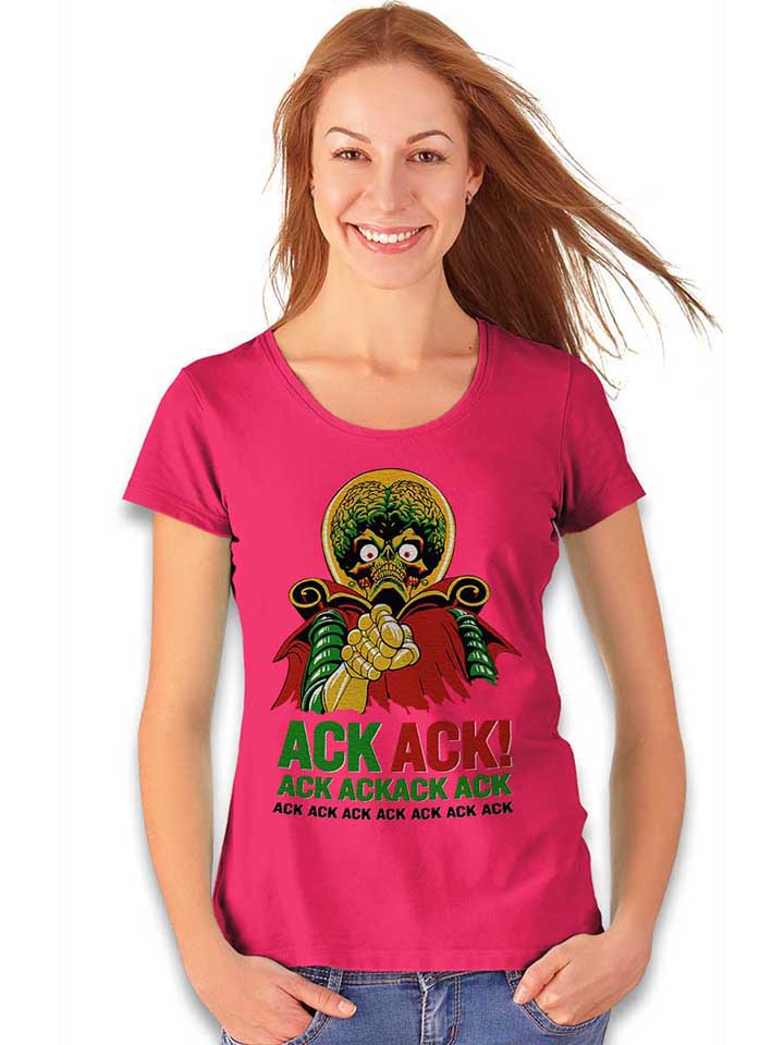 ack-ack-mars-attacks-damen-t-shirt fuchsia 2