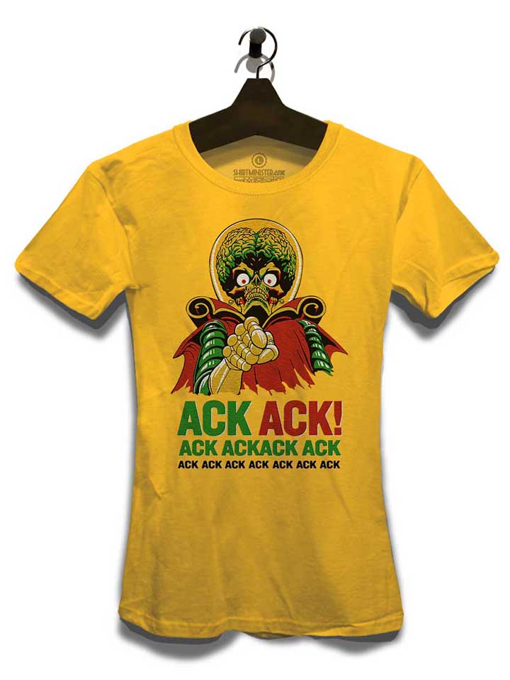 ack-ack-mars-attacks-damen-t-shirt gelb 3