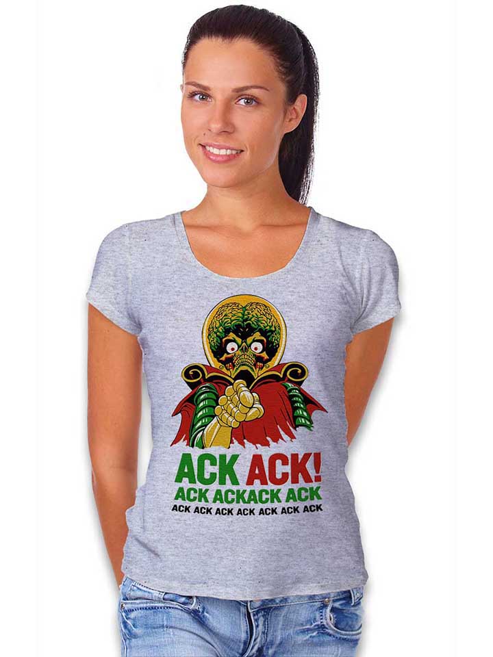 ack-ack-mars-attacks-damen-t-shirt grau-meliert 2