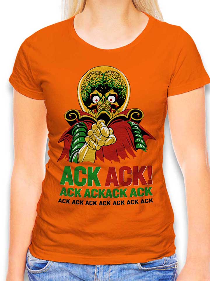 ack-ack-mars-attacks-damen-t-shirt orange 1