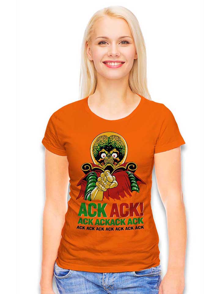 ack-ack-mars-attacks-damen-t-shirt orange 2