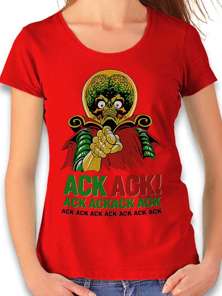Ack Ack Mars Attacks Damen T-Shirt rot L