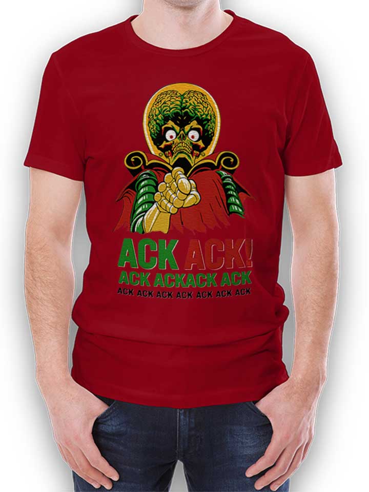 Ack Ack Mars Attacks T-Shirt bordeaux L
