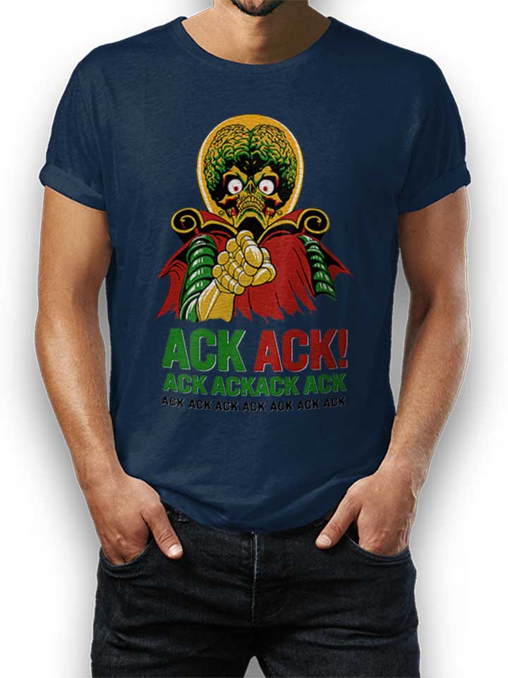 Ack Ack Mars Attacks Kinder T-Shirt dunkelblau 110 / 116