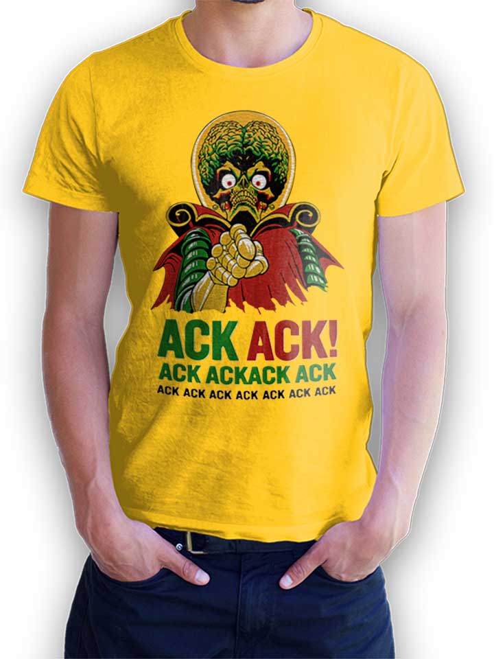 Ack Ack Mars Attacks T-Shirt jaune L