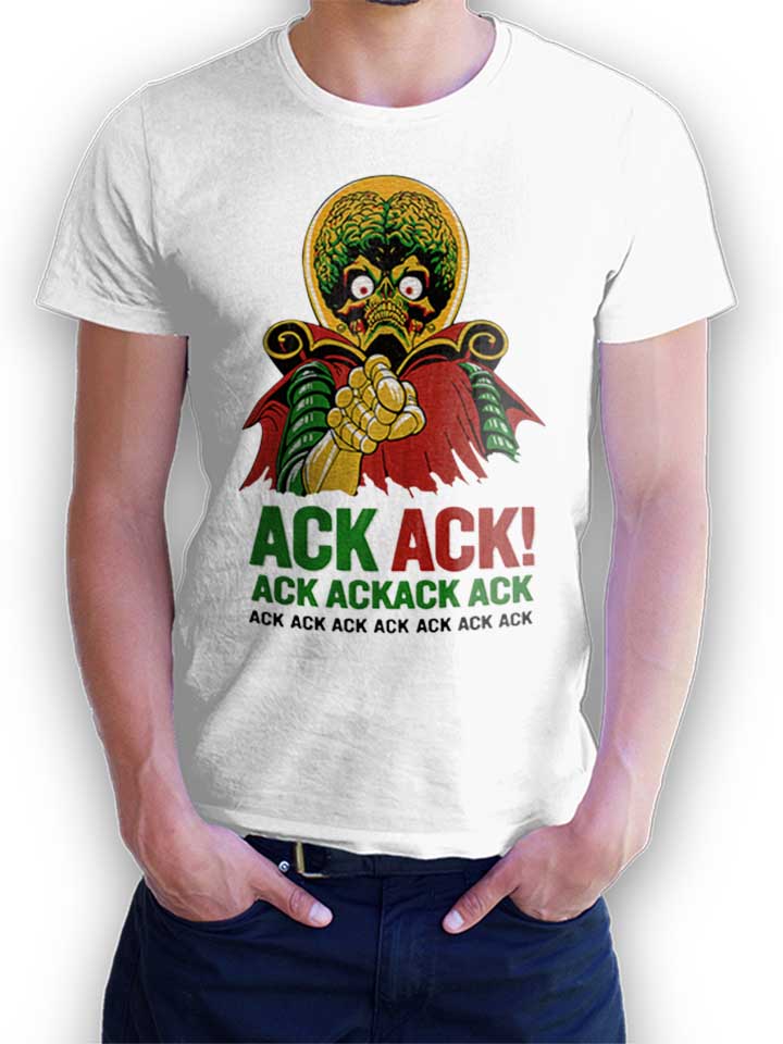 Ack Ack Mars Attacks Kinder T-Shirt weiss 110 / 116